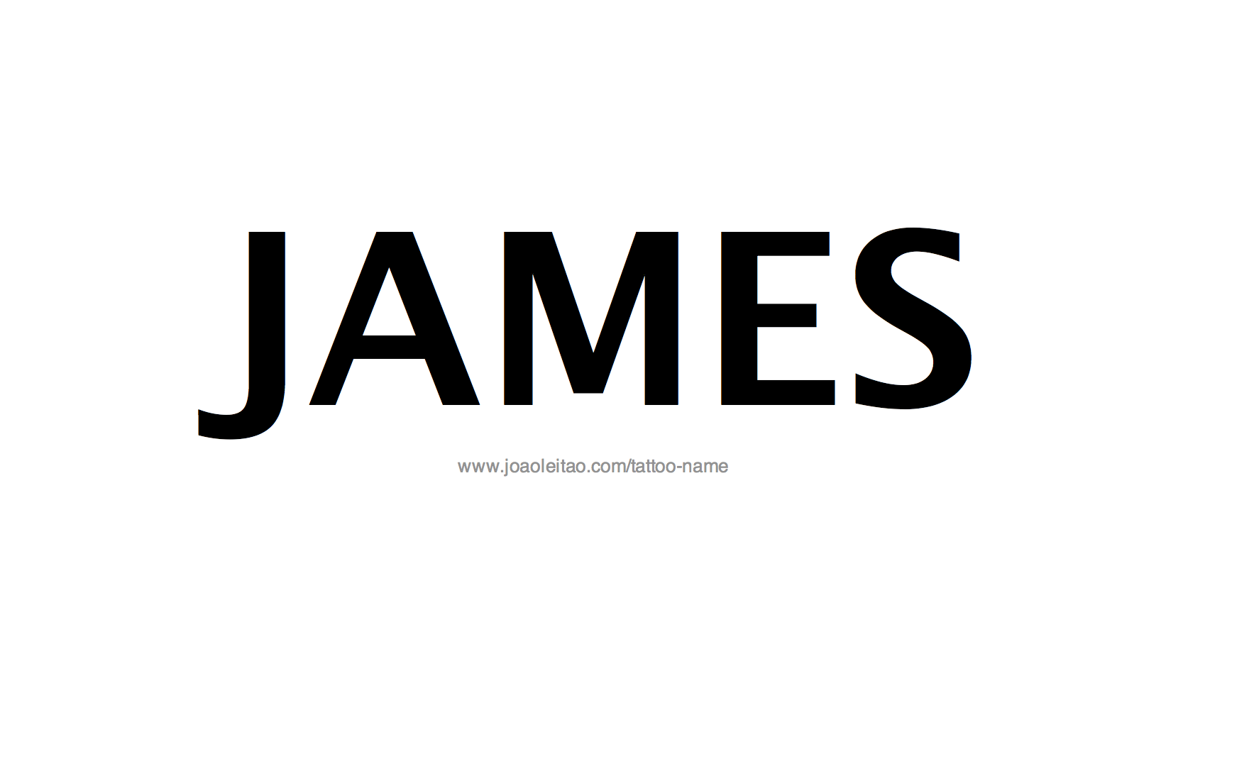 Tattoo Design Name James