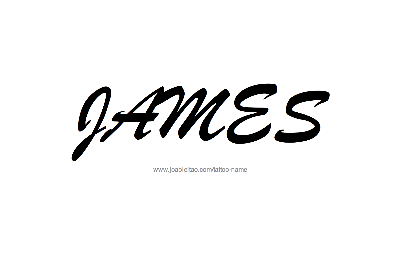 Tattoo Design Name James