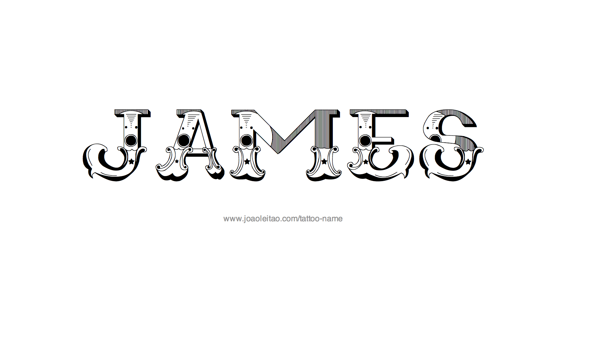 Tattoo Design Name James