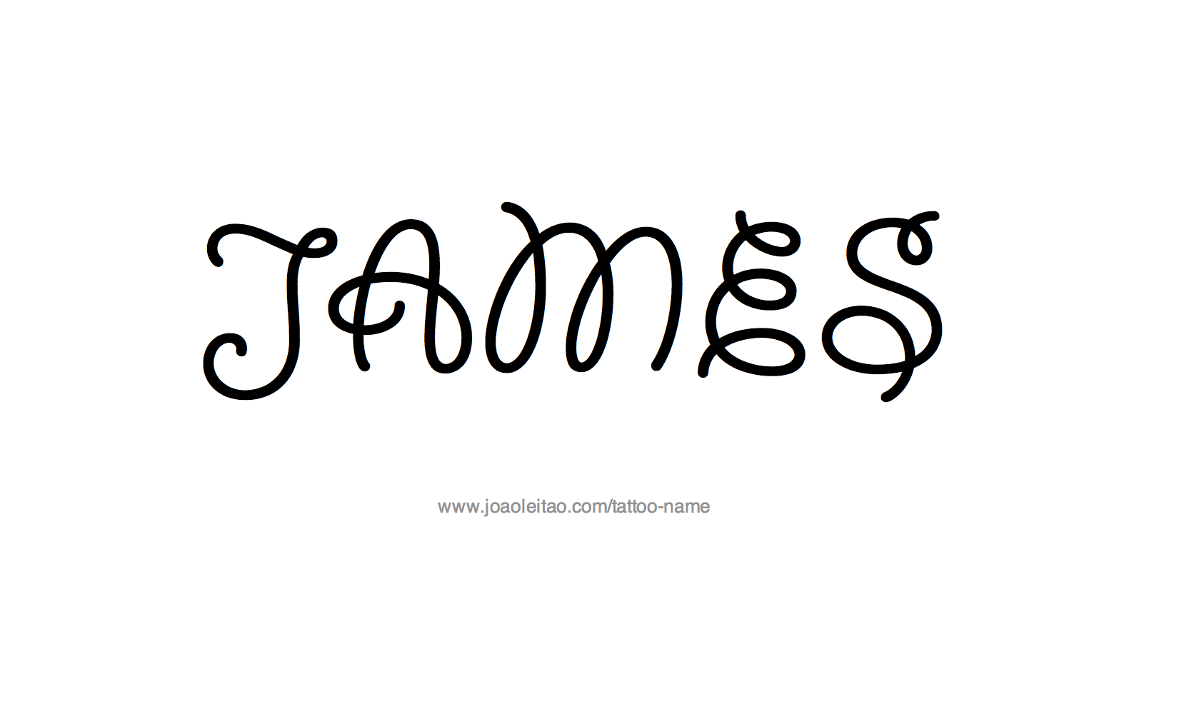 Tattoo Design Name James