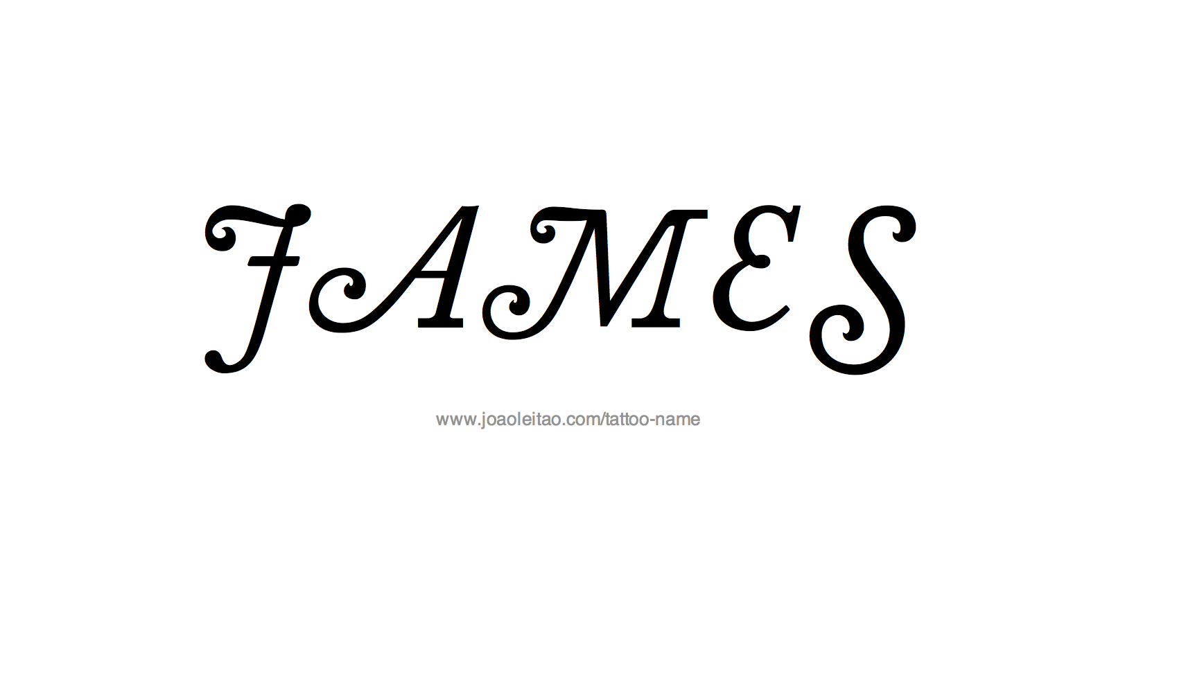 Tattoo Design Name James