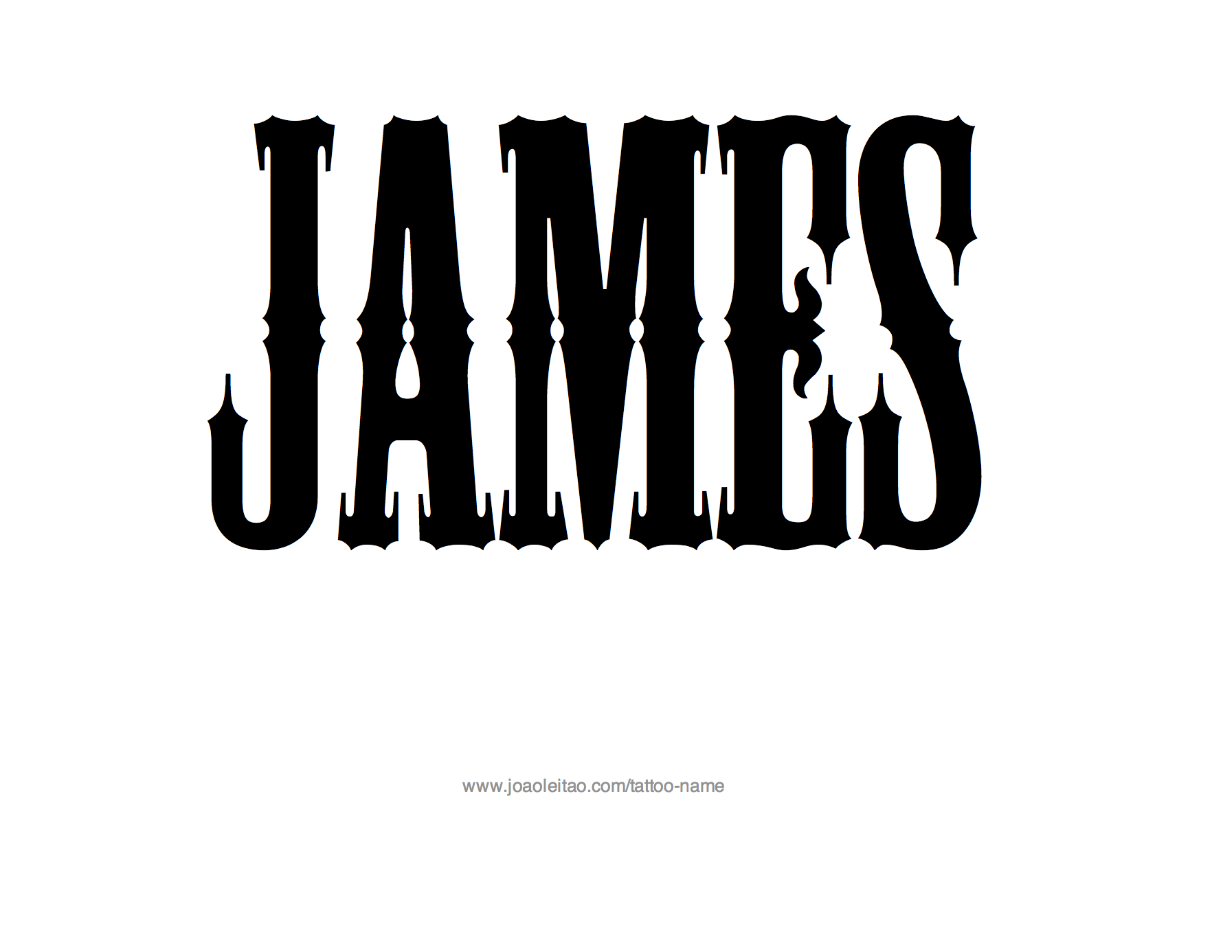 Tattoo Design Name James