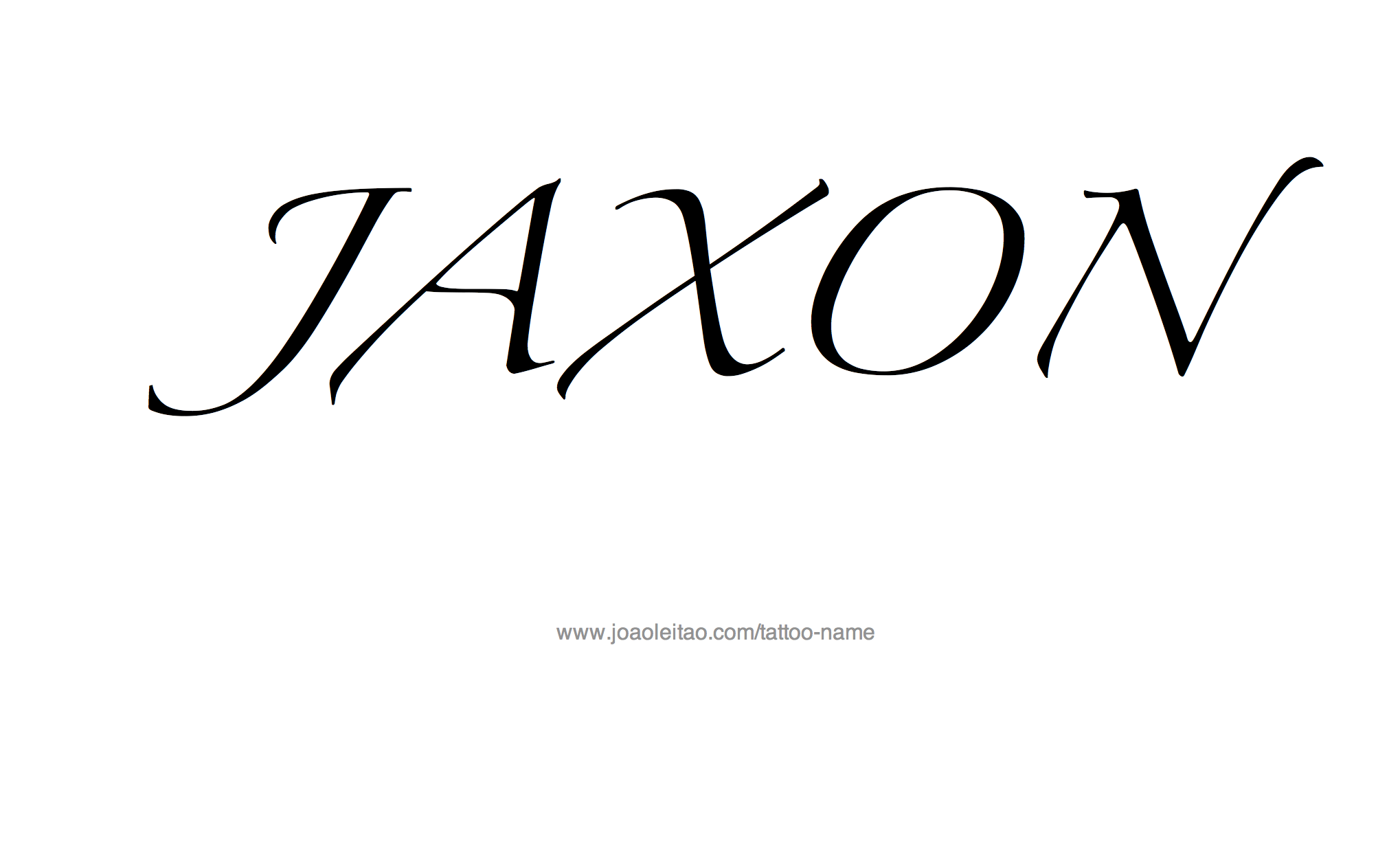 Tattoo Design Name Jaxon