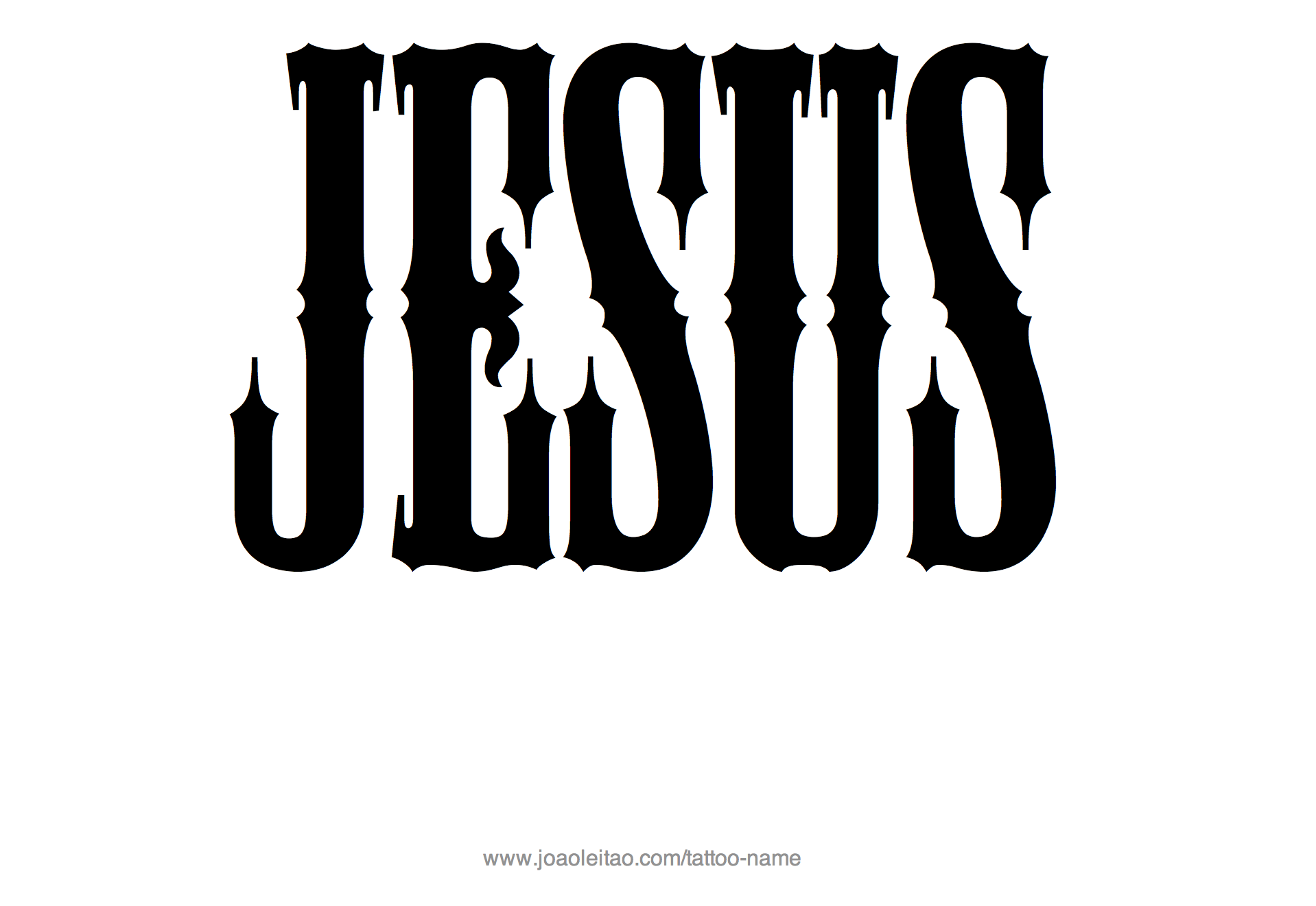 Tattoo Design Name Jesus