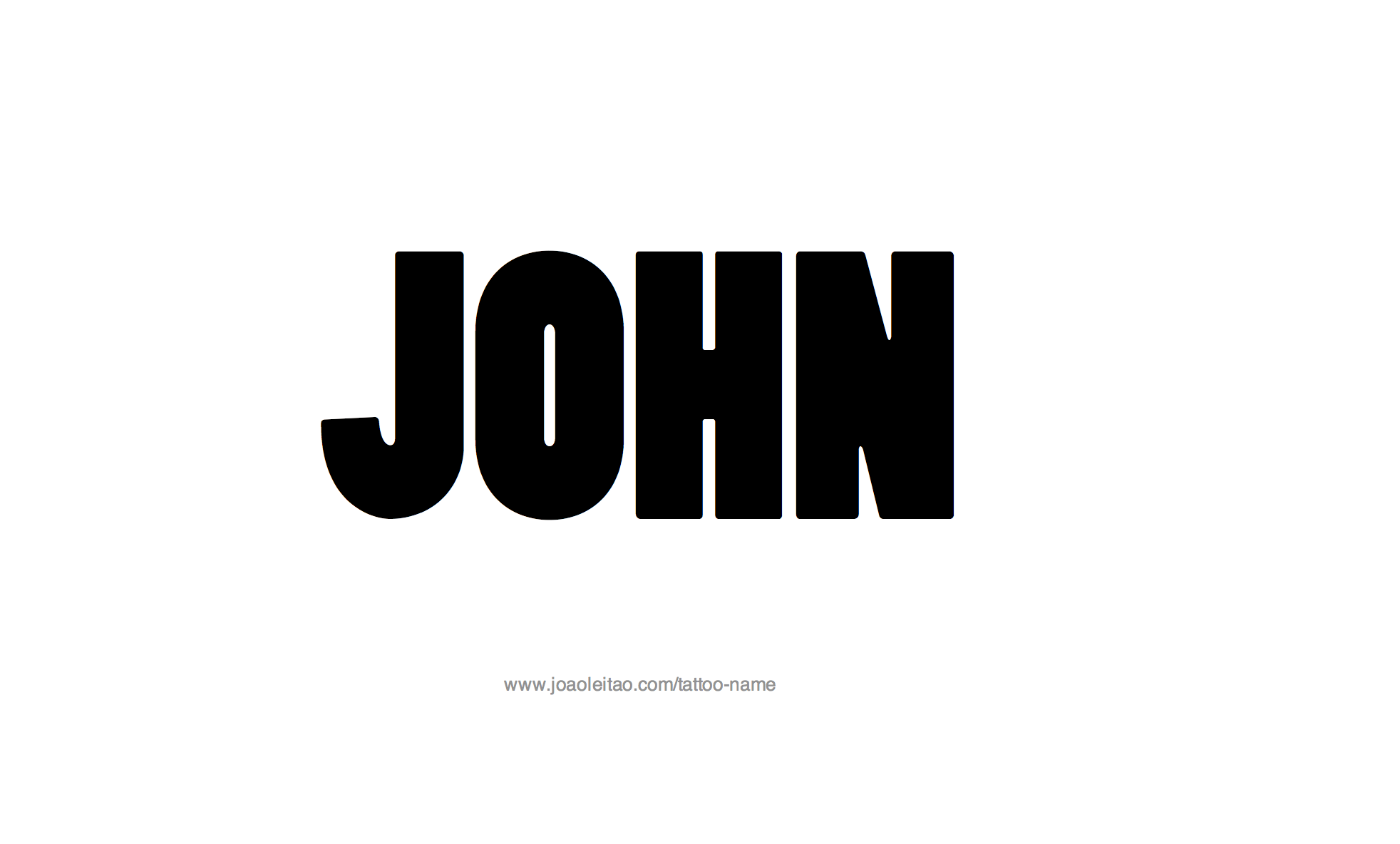 Tattoo Design Name John