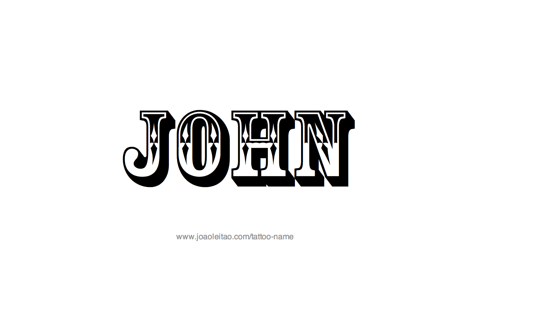 Tattoo Design Name John