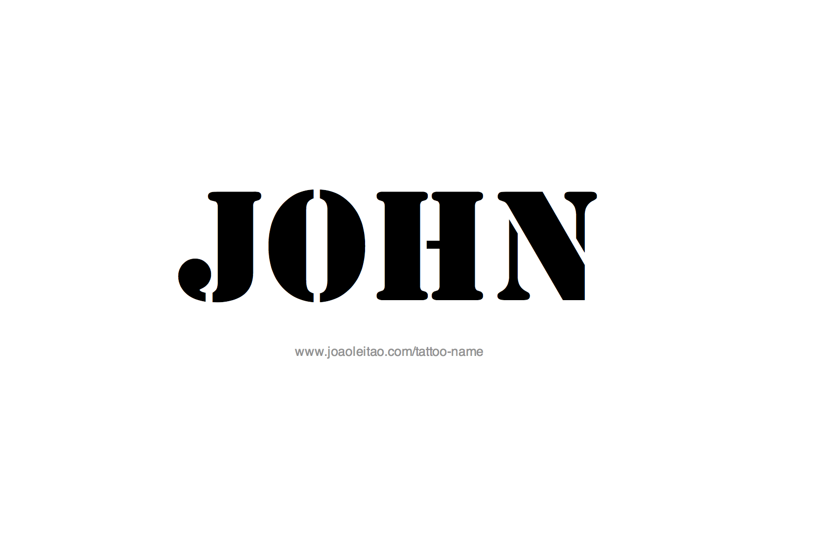 Tattoo Design Name John