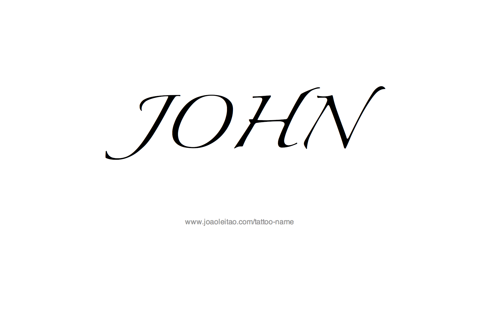 Tattoo Design Name John