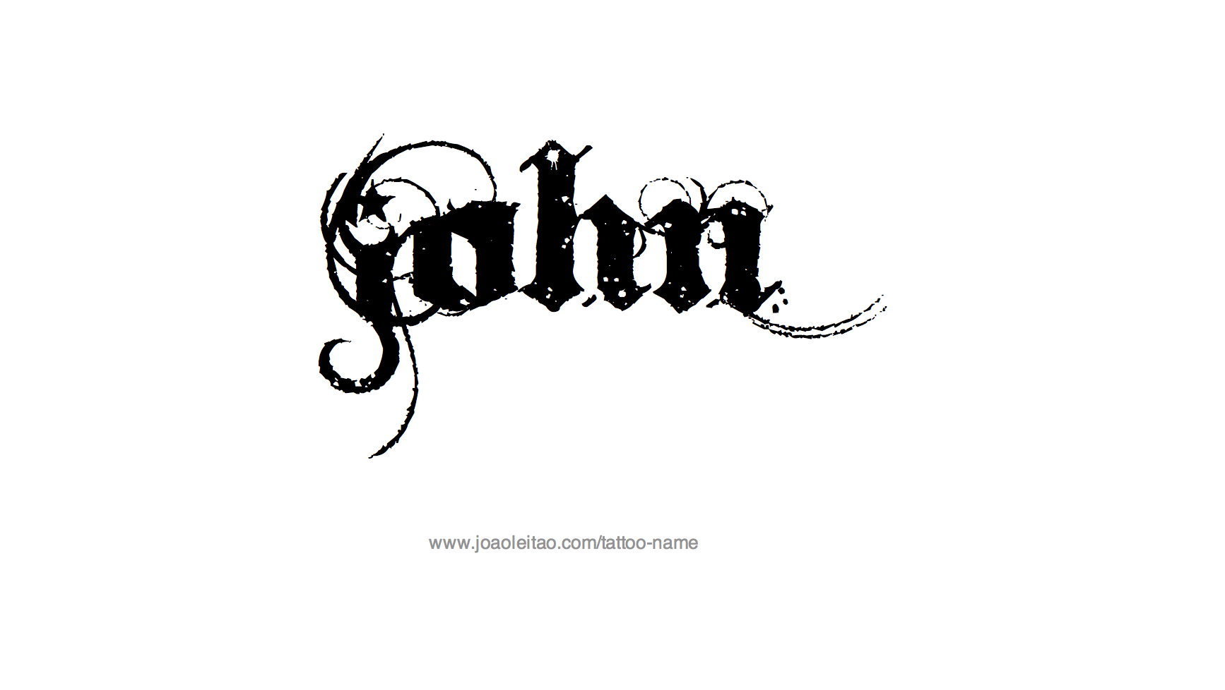 Tattoo Design Name John