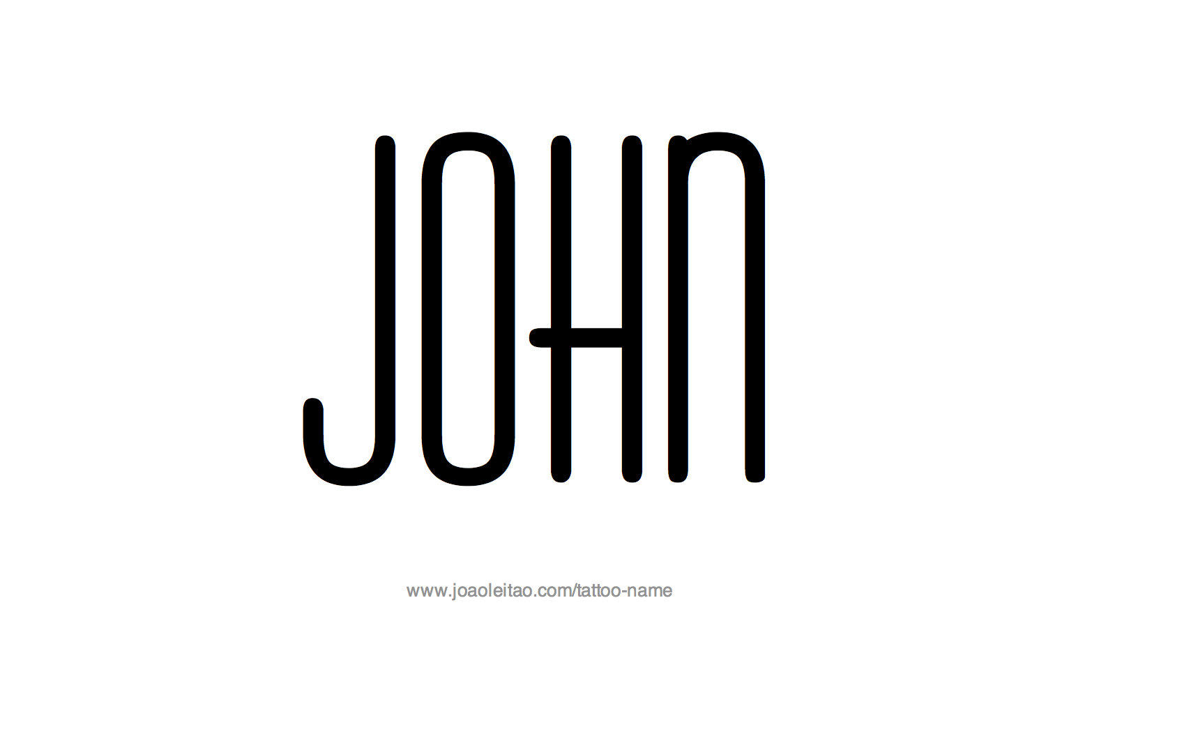 Tattoo Design Name John