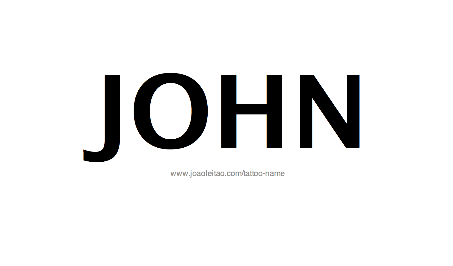 Tattoo Design Name John