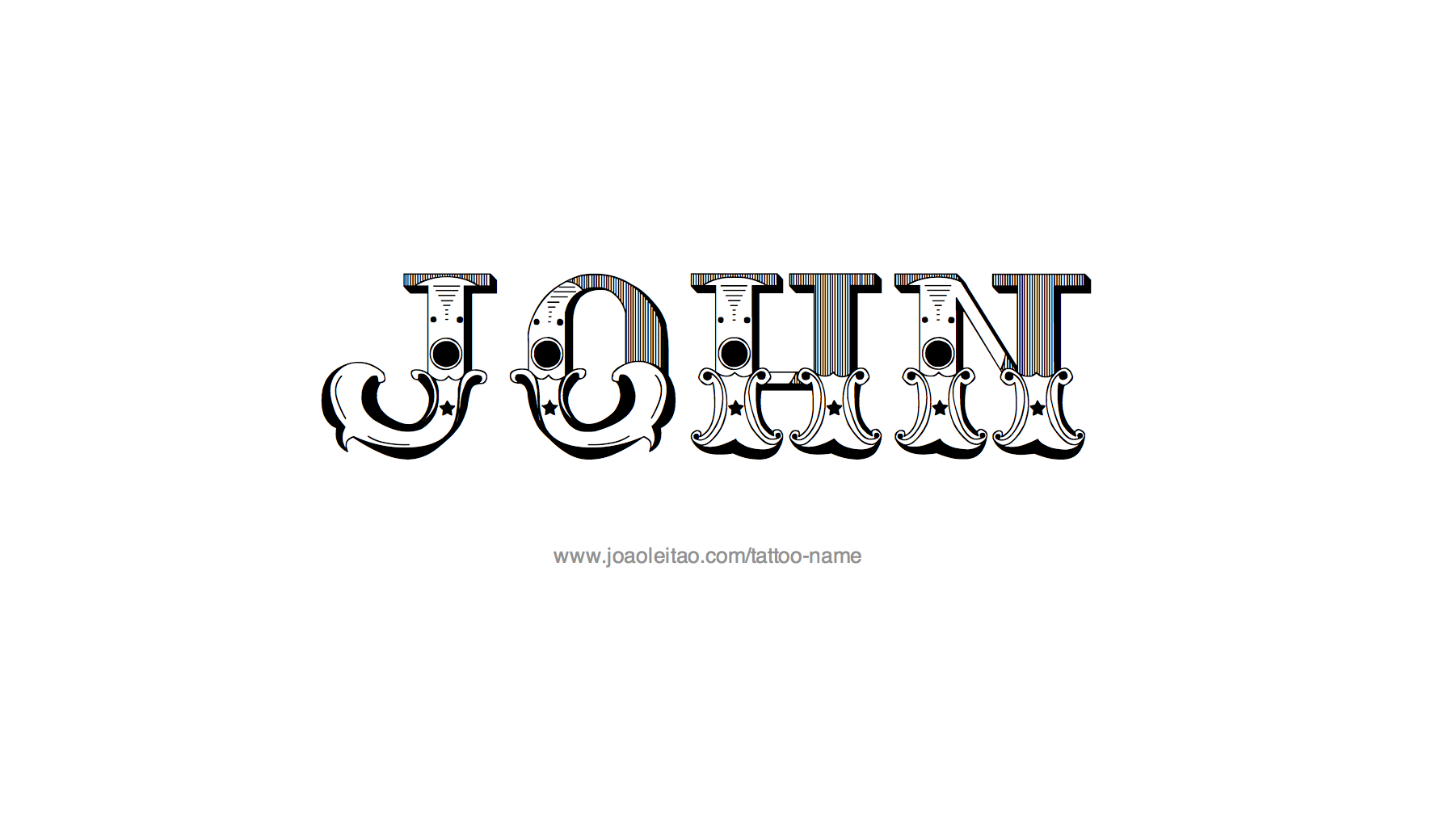 Tattoo Design Name John