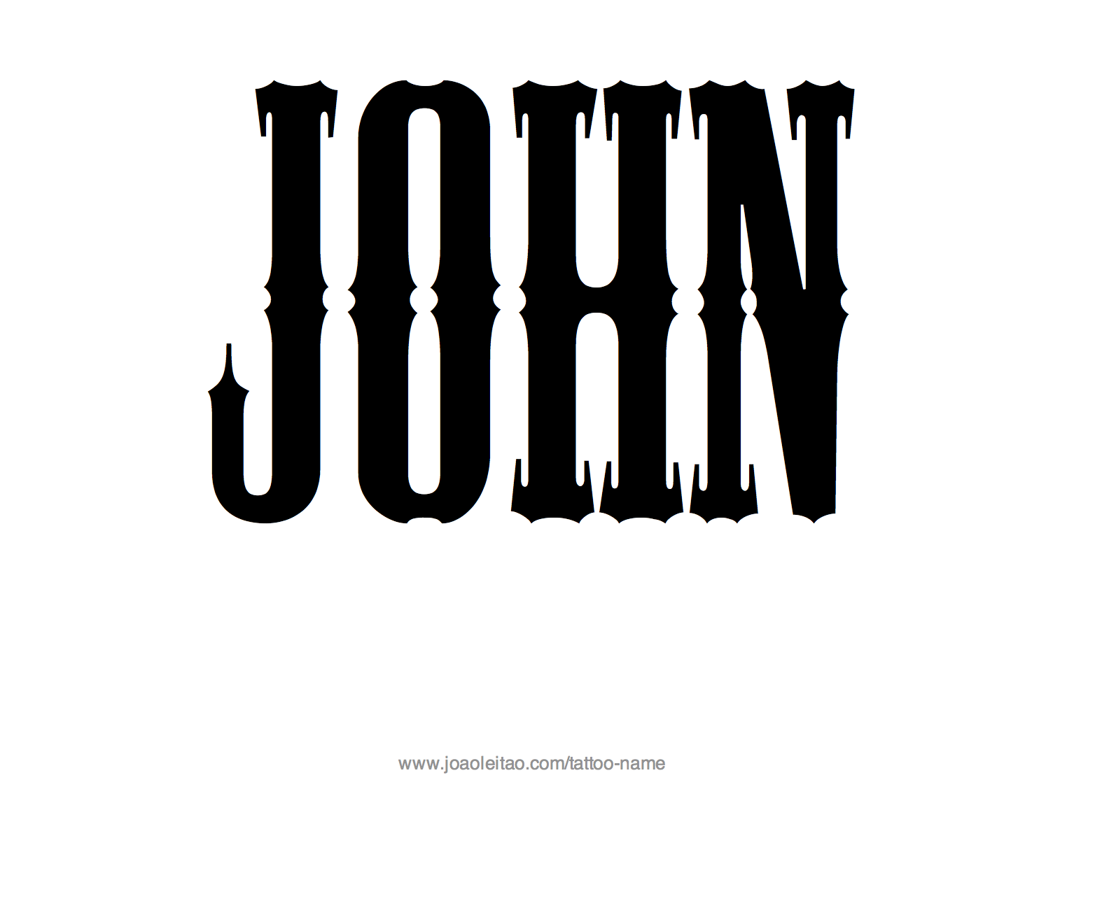 Tattoo Design Name John