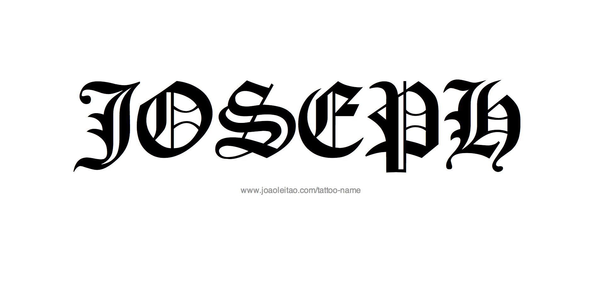 Tattoo Design Name Joseph