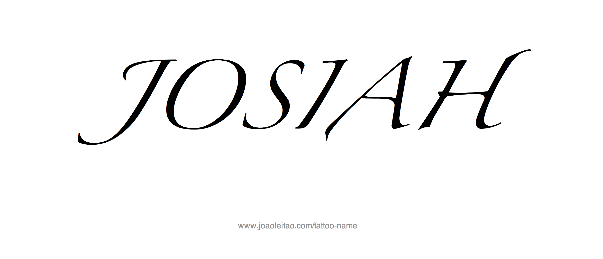 Tattoo Design Name Josiah