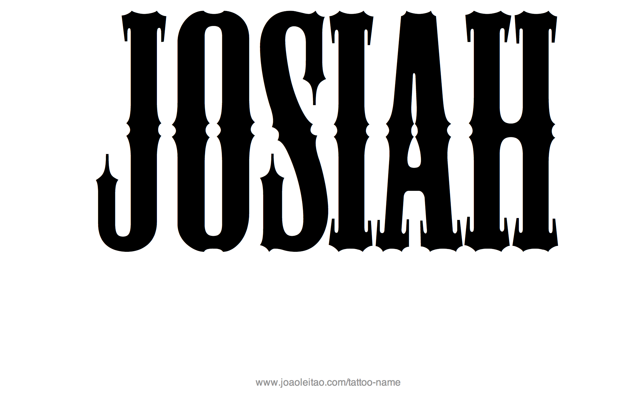 Tattoo Design Name Josiah