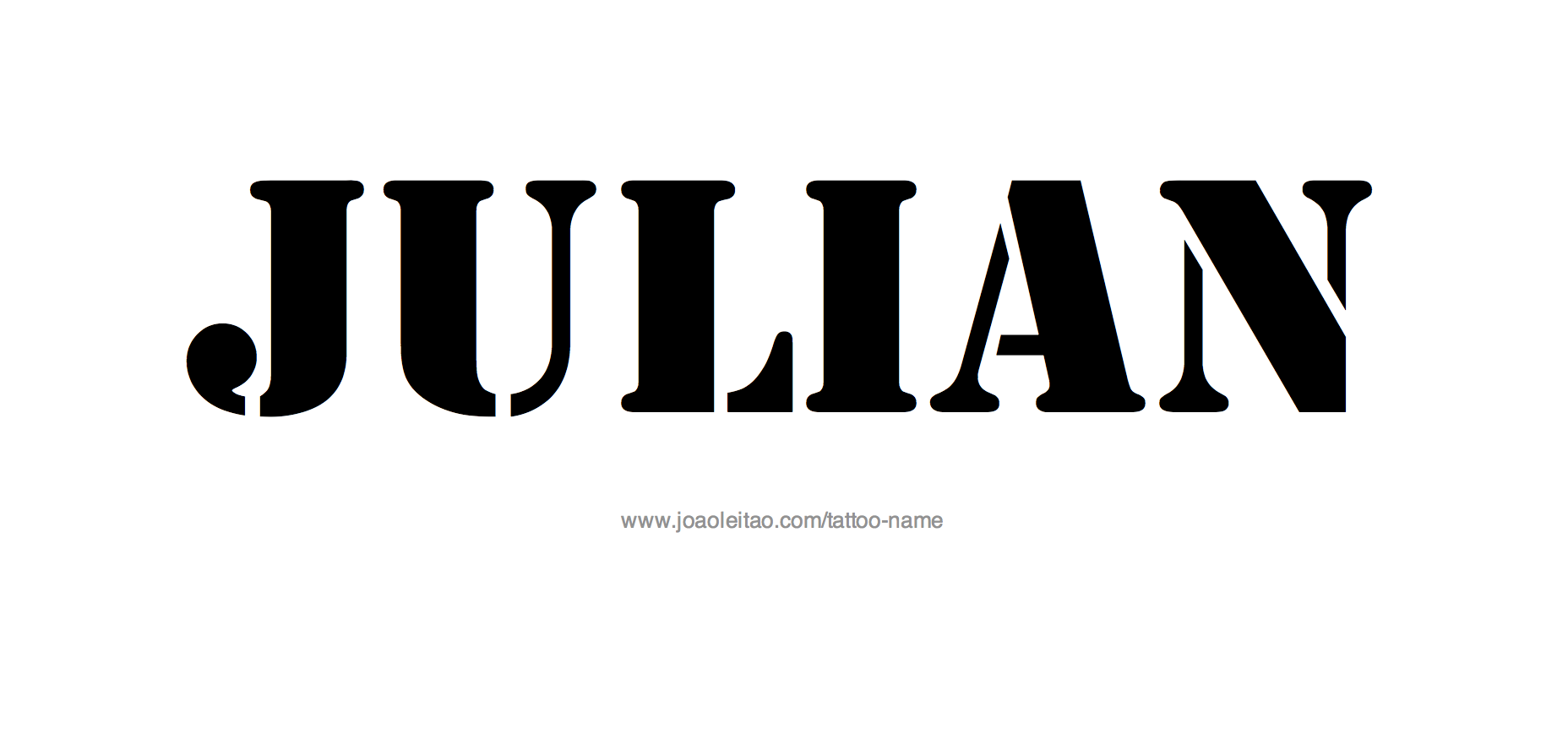 Tattoo Design Name Julian