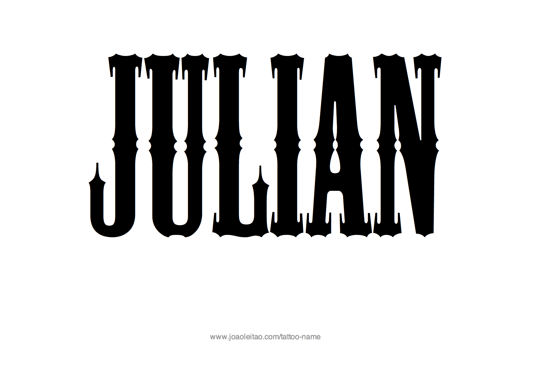 Tattoo Design Name Julian