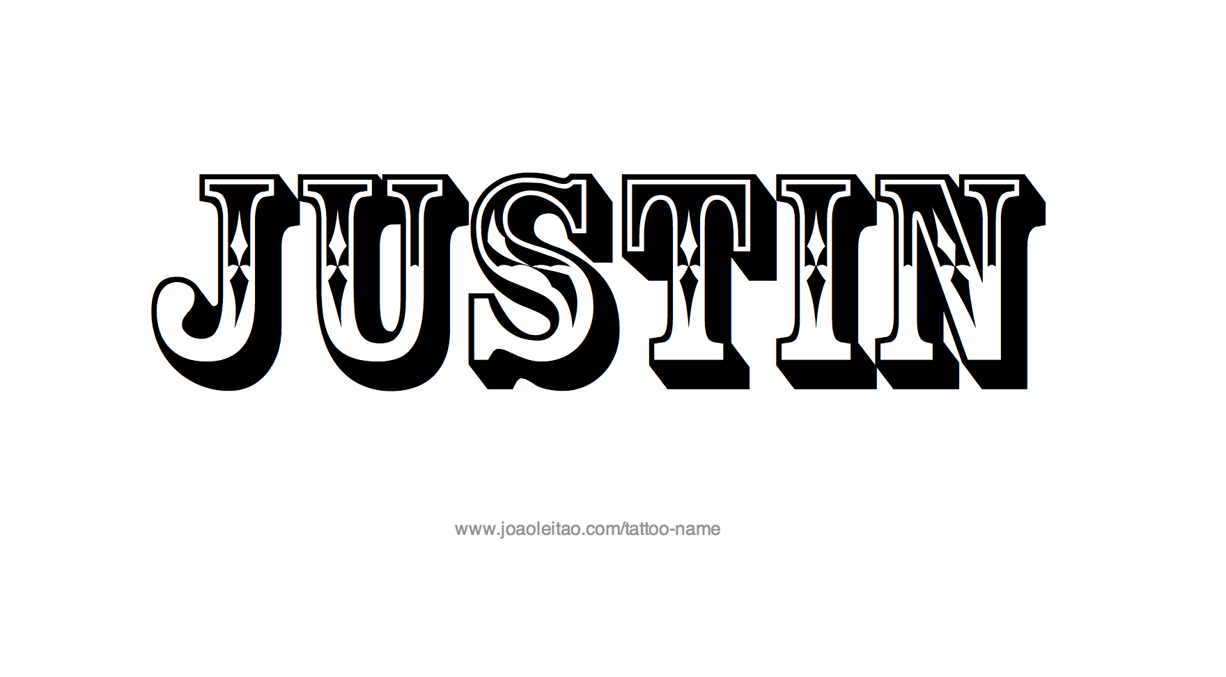 Tattoo Design Name Justin