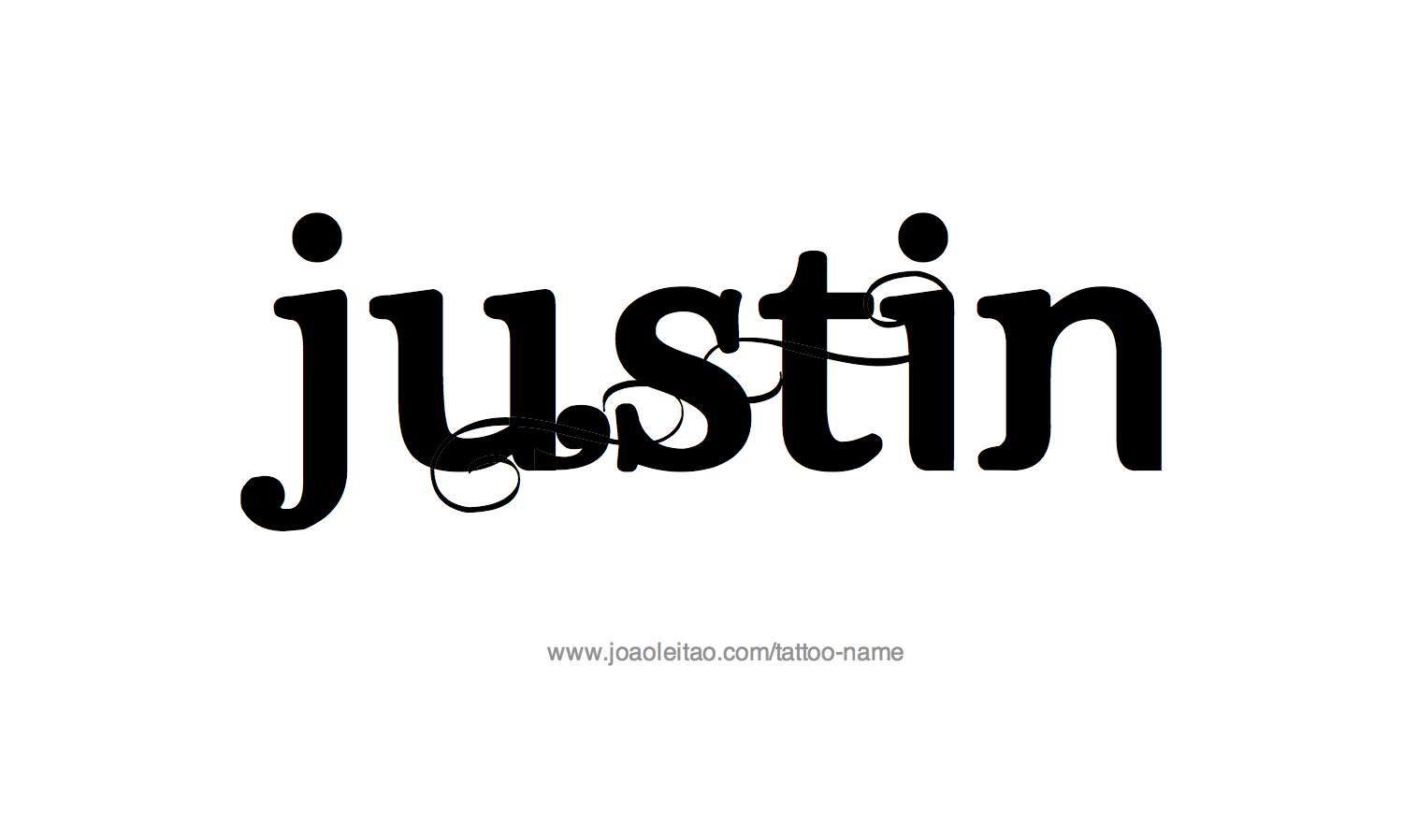 Tattoo Design Name Justin