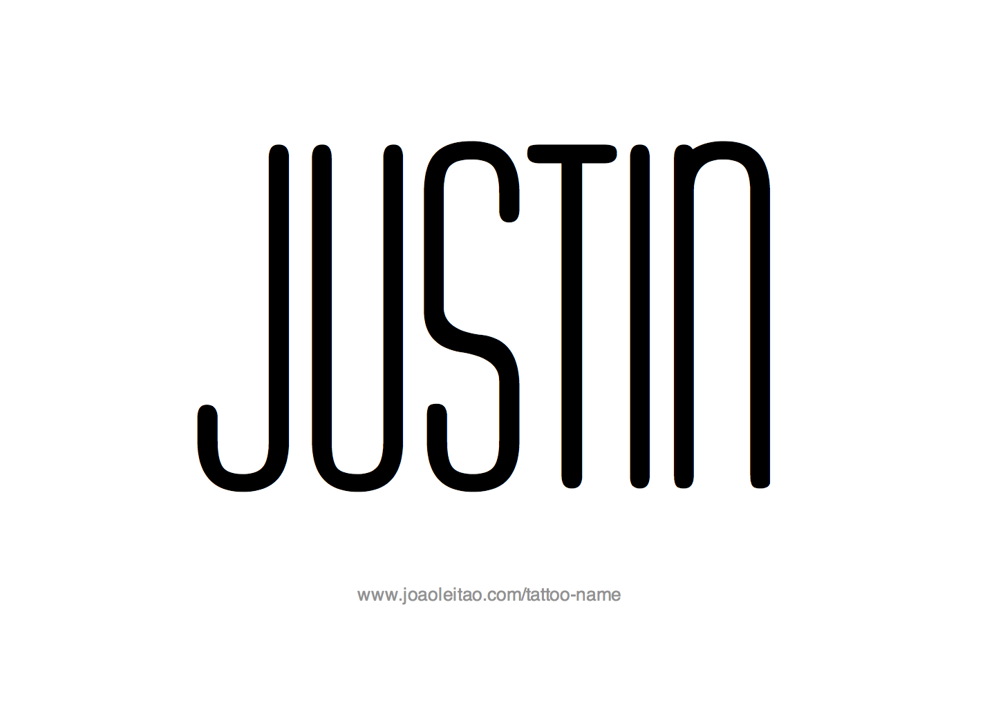 Tattoo Design Name Justin