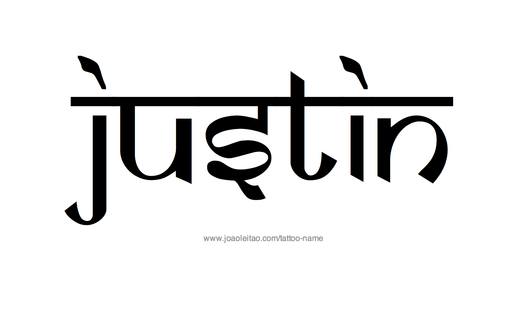 Tattoo Design Name Justin