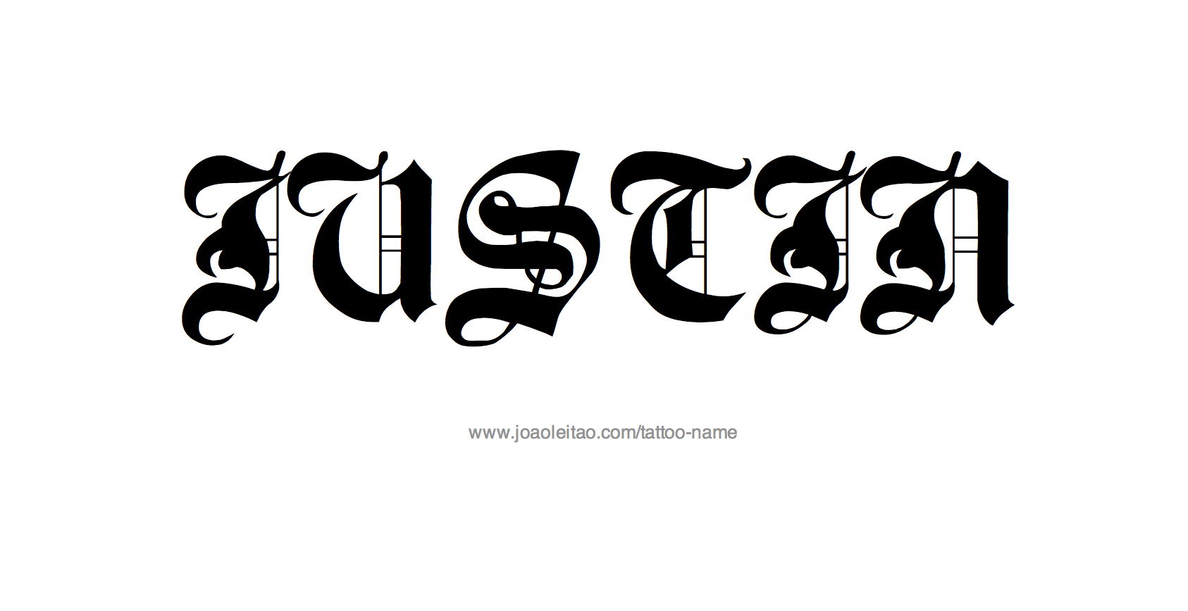 Tattoo Design Name Justin