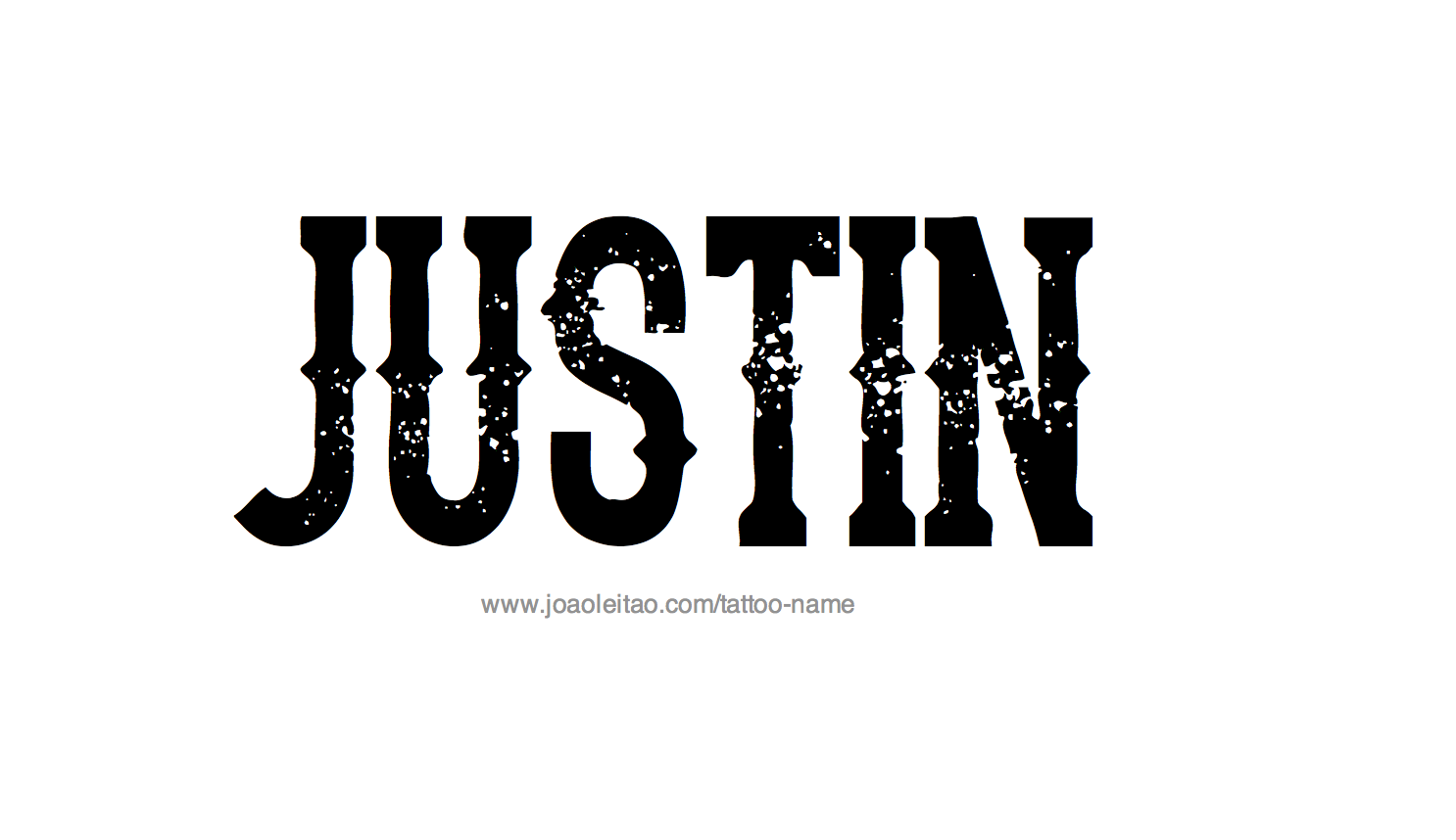 Tattoo Design Name Justin
