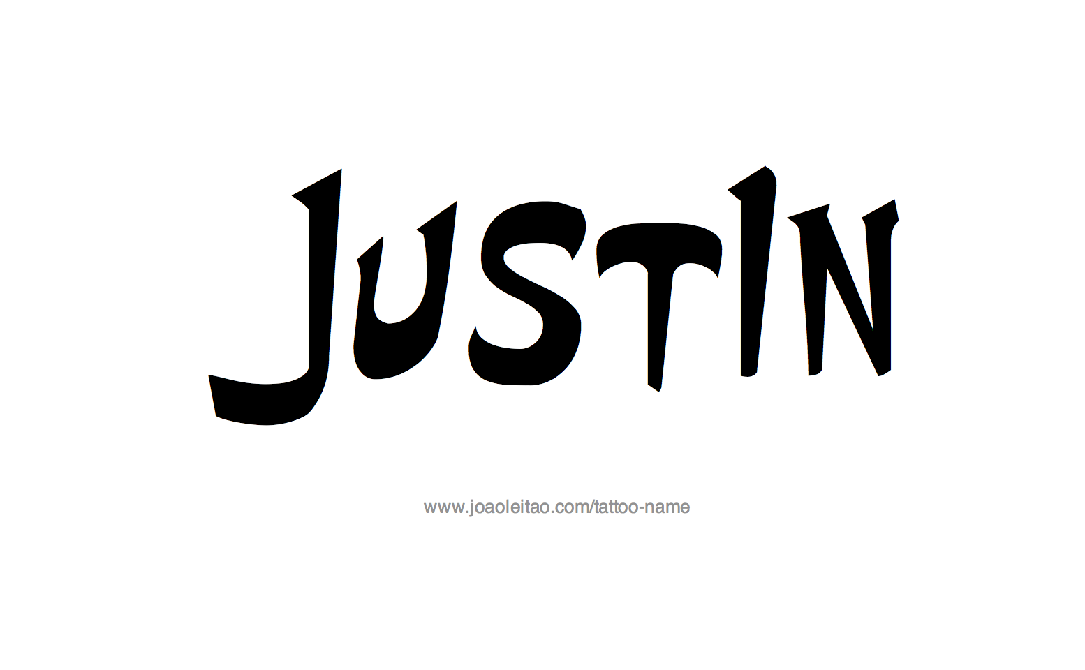 Tattoo Design Name Justin