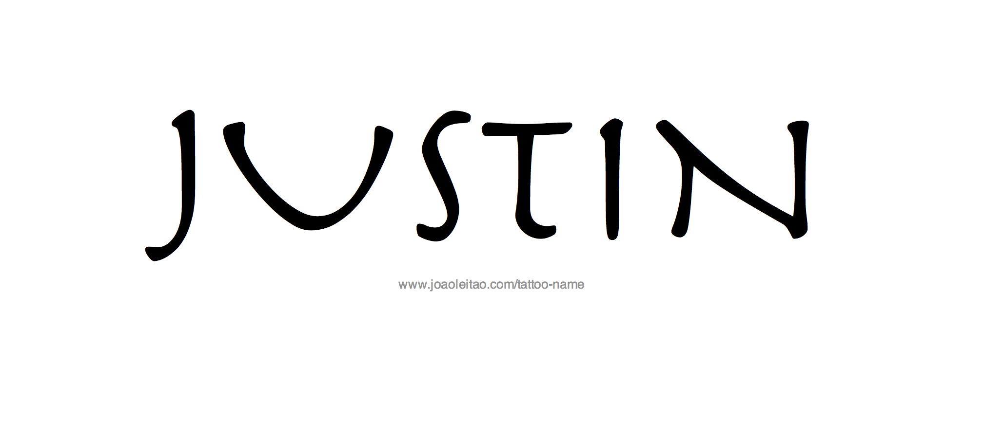 Tattoo Design Name Justin