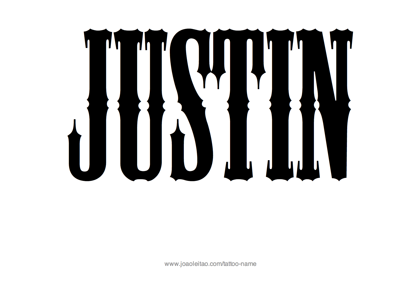 Tattoo Design Name Justin