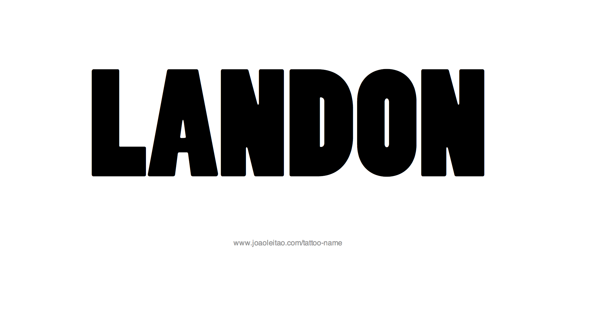 Tattoo Design Name Landon