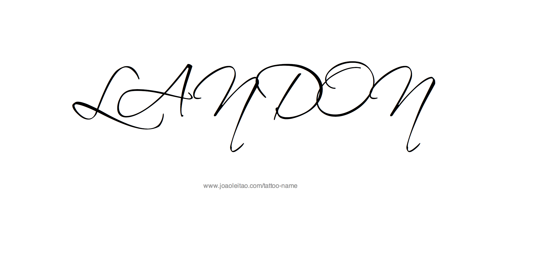 Tattoo Design Name Landon