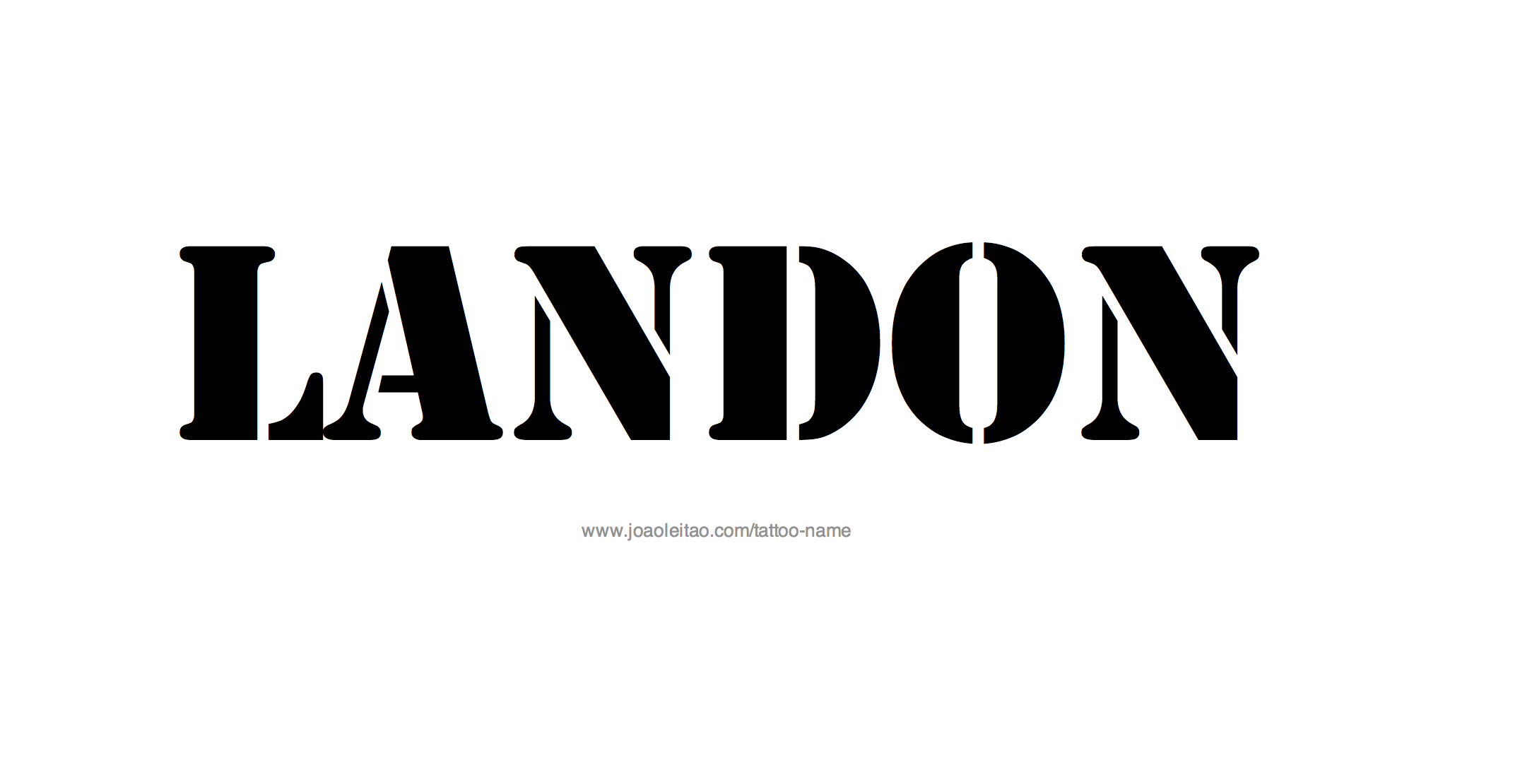 Tattoo Design Name Landon