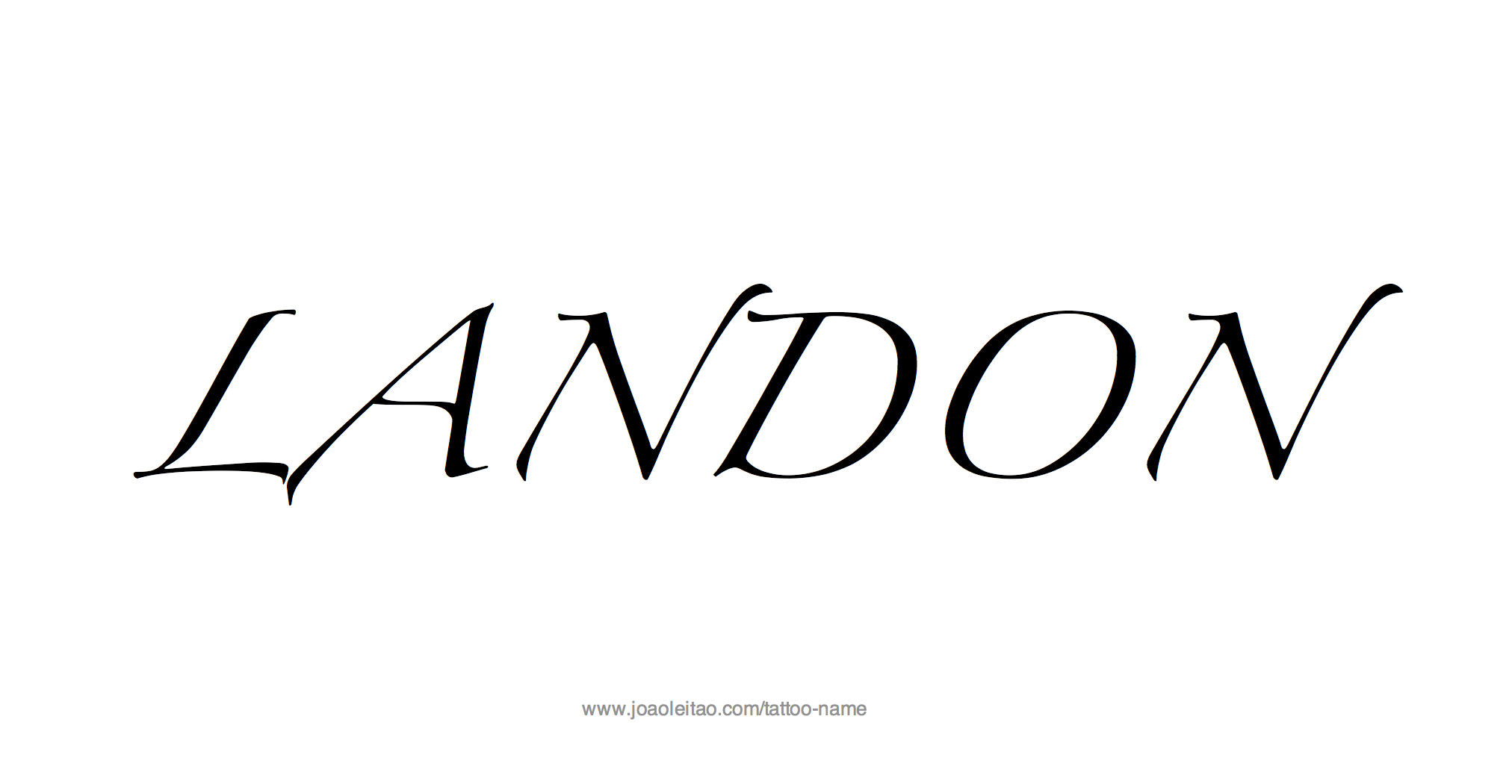 Tattoo Design Name Landon