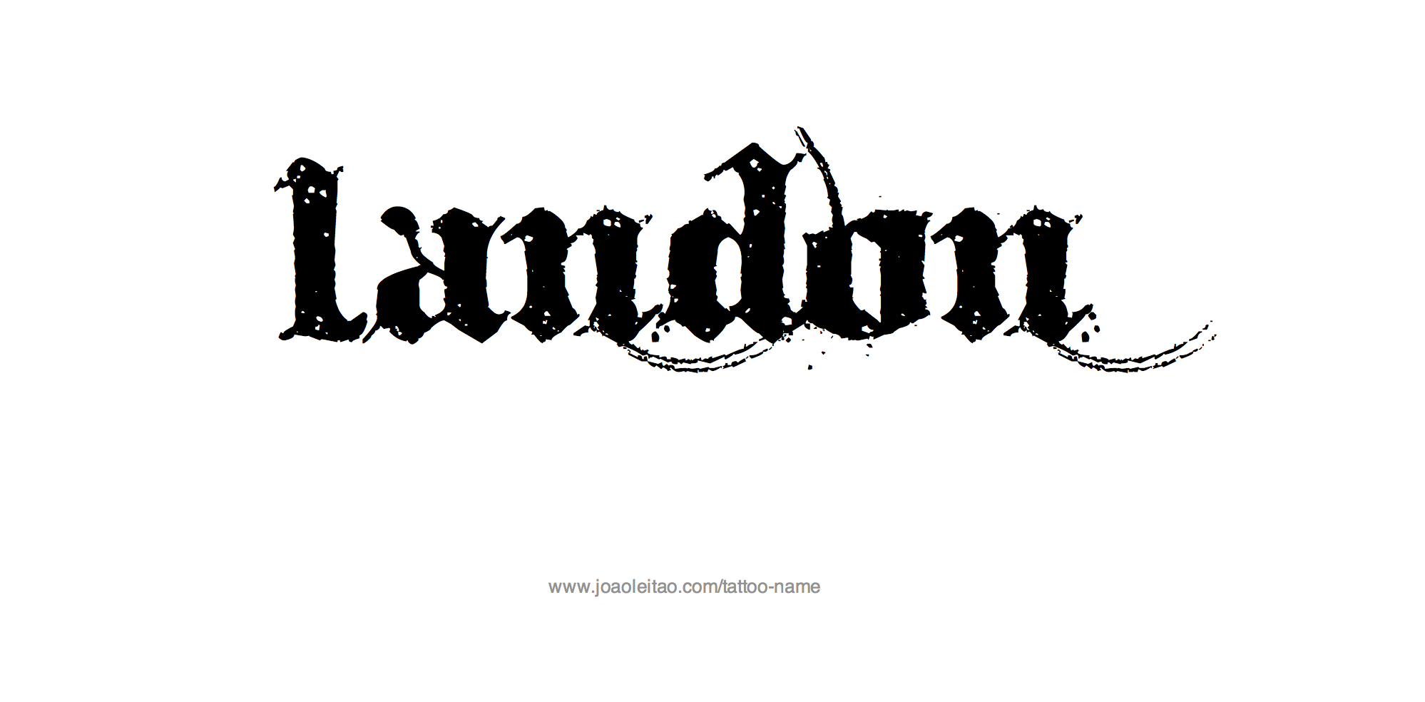 Tattoo Design Name Landon