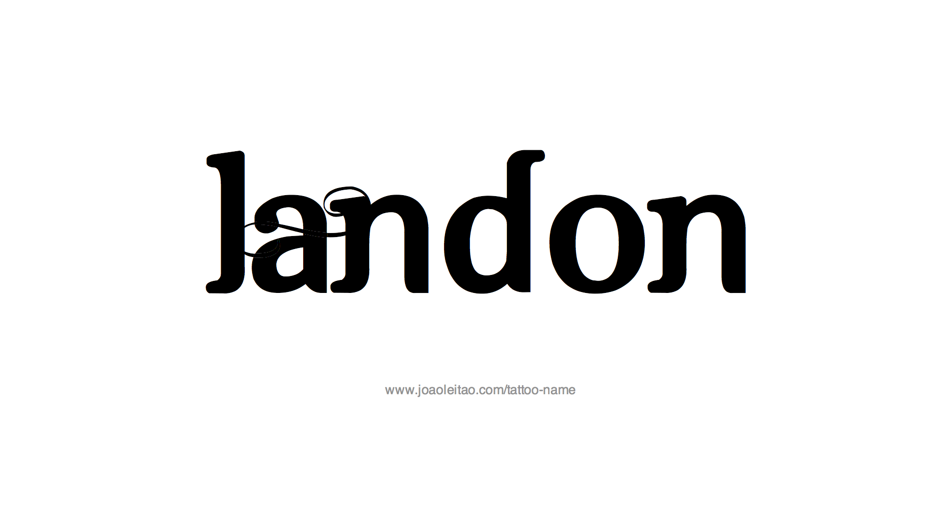 Tattoo Design Name Landon