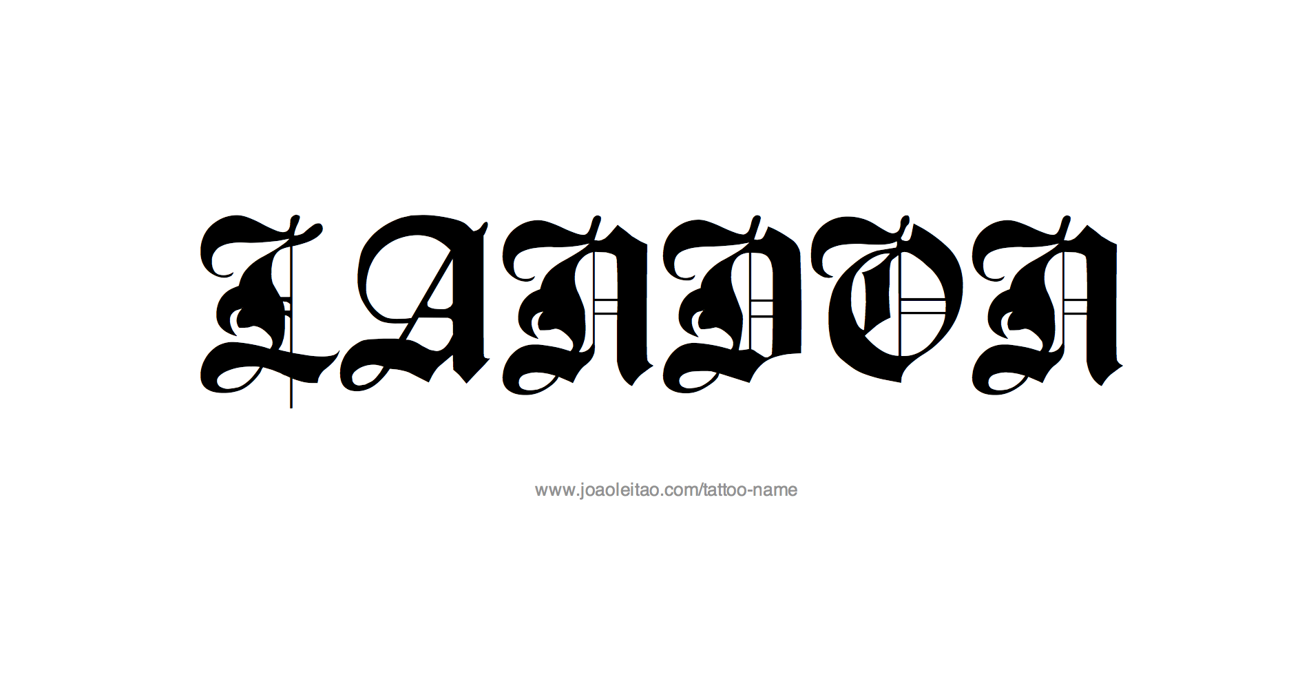 Tattoo Design Name Landon