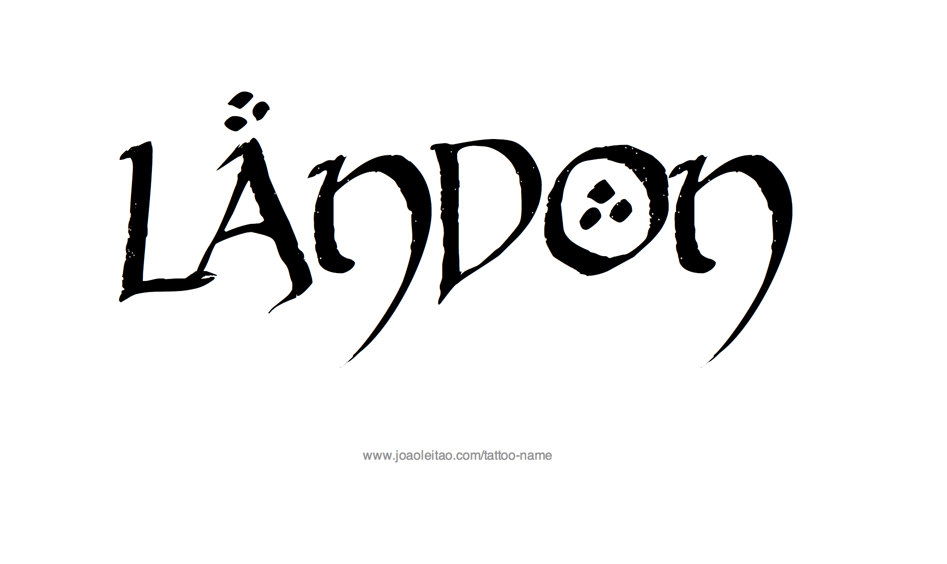 Tattoo Design Name Landon