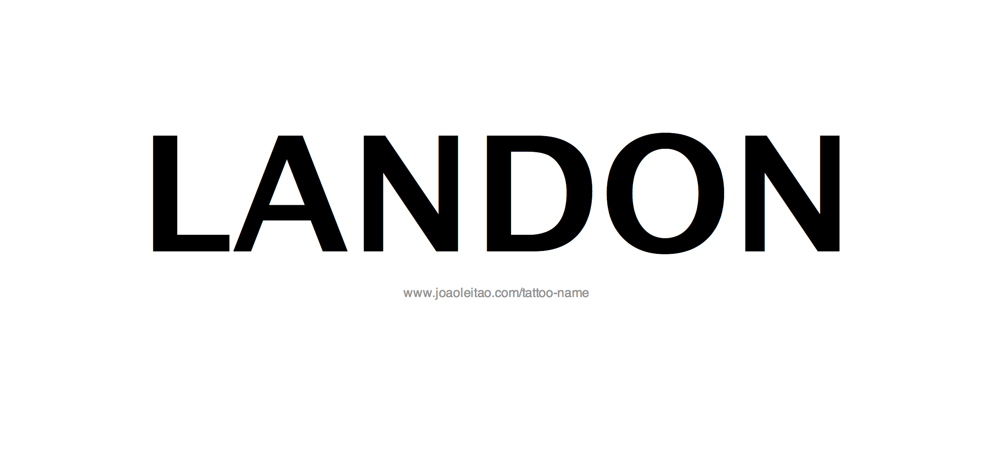 Tattoo Design Name Landon