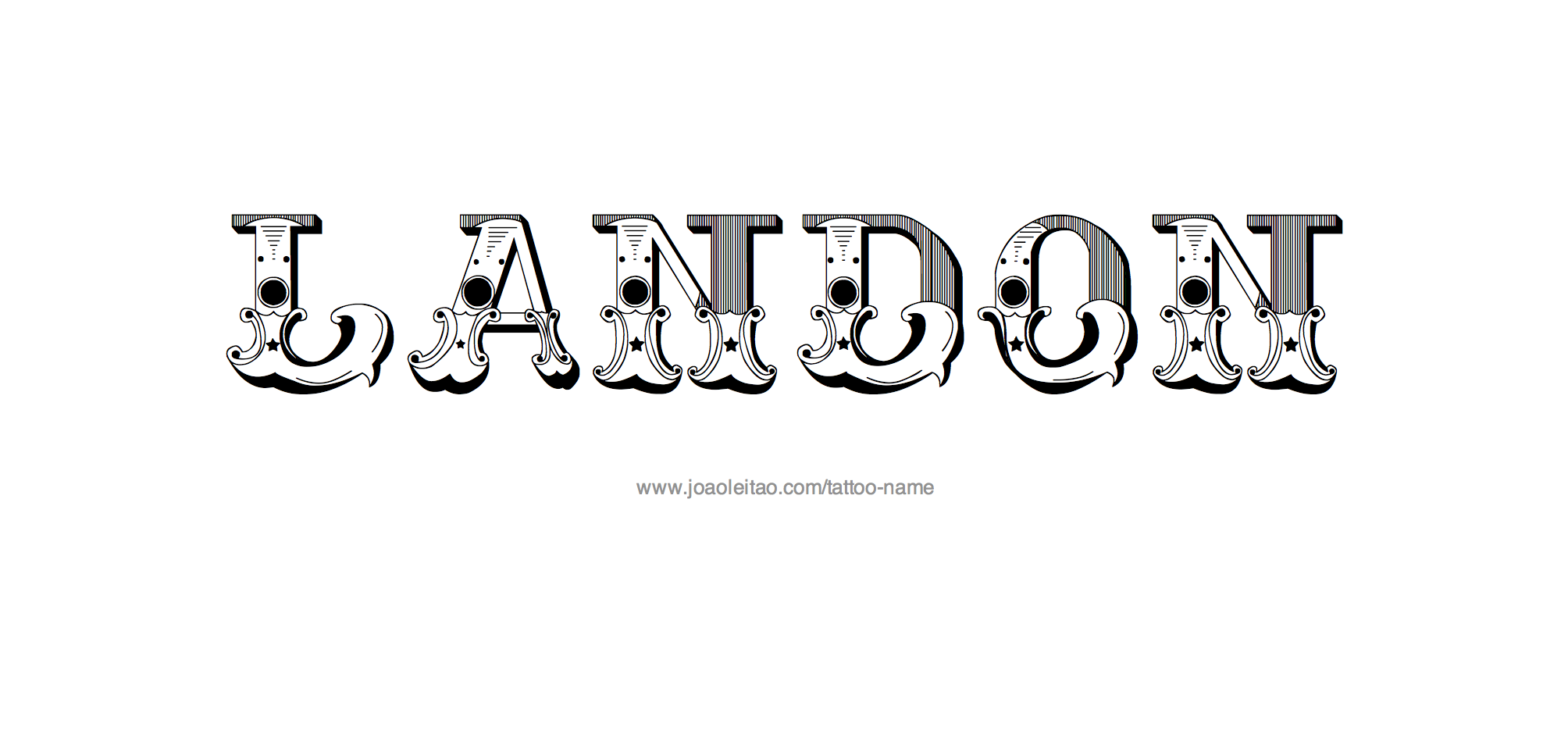 Tattoo Design Name Landon
