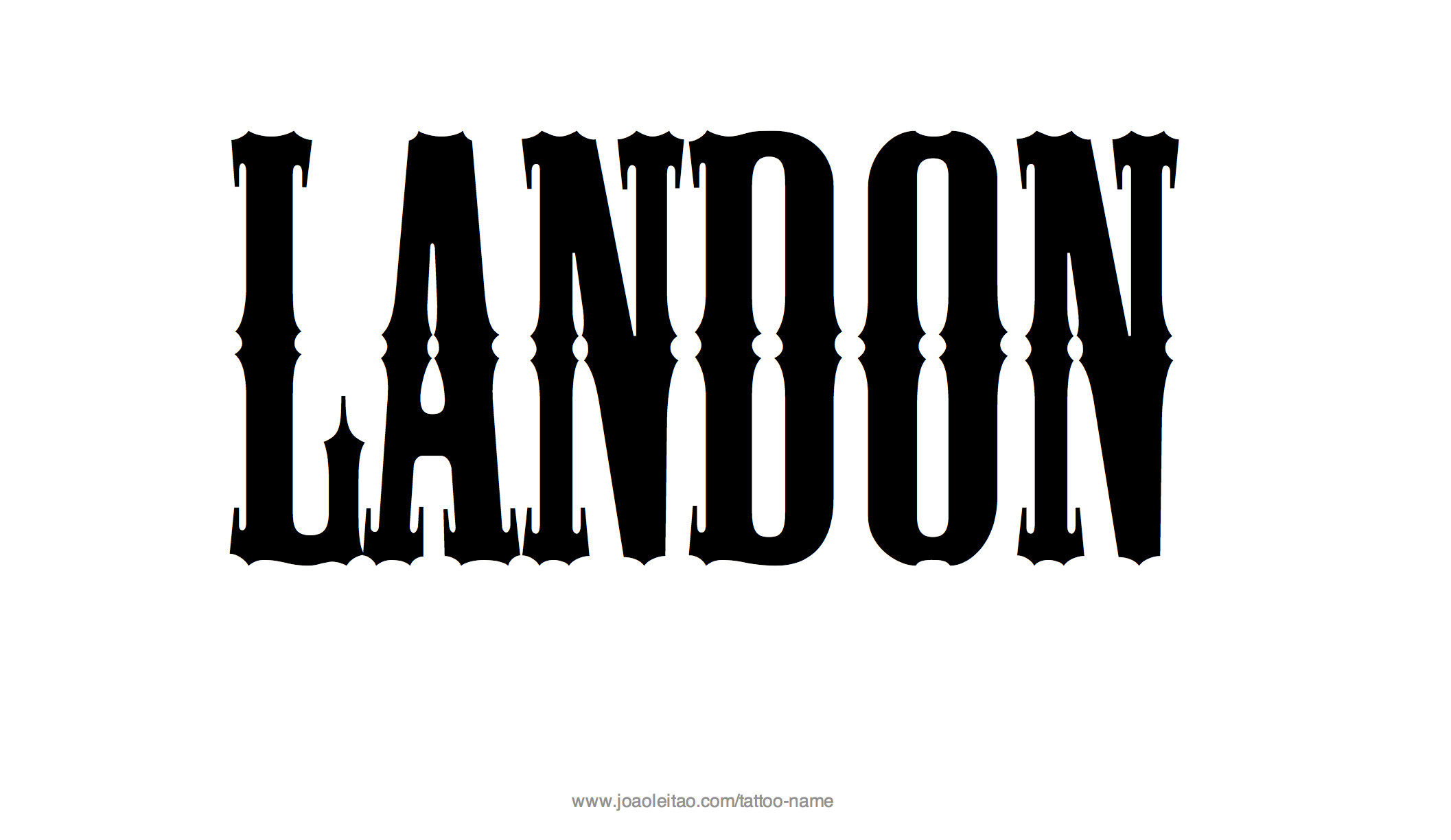 Tattoo Design Name Landon