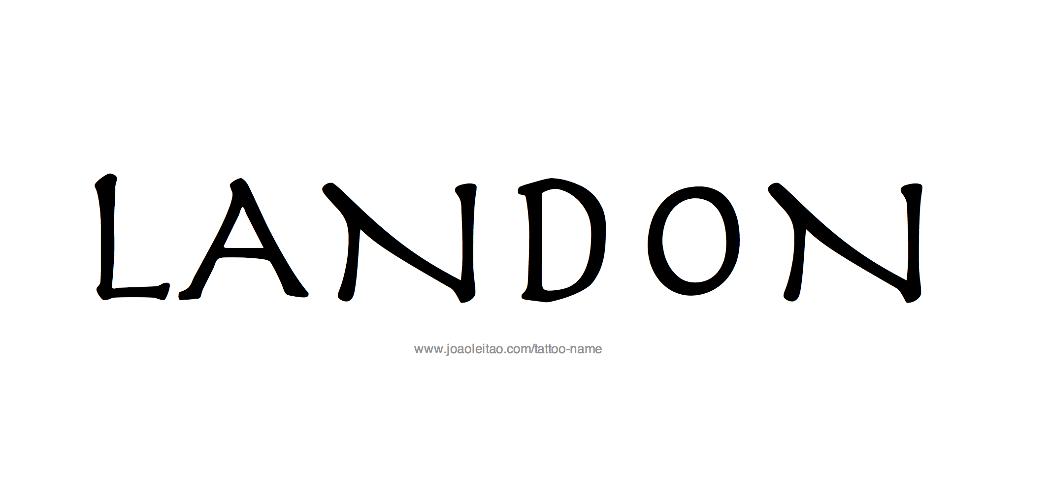 Landon Name Tattoo Designs.