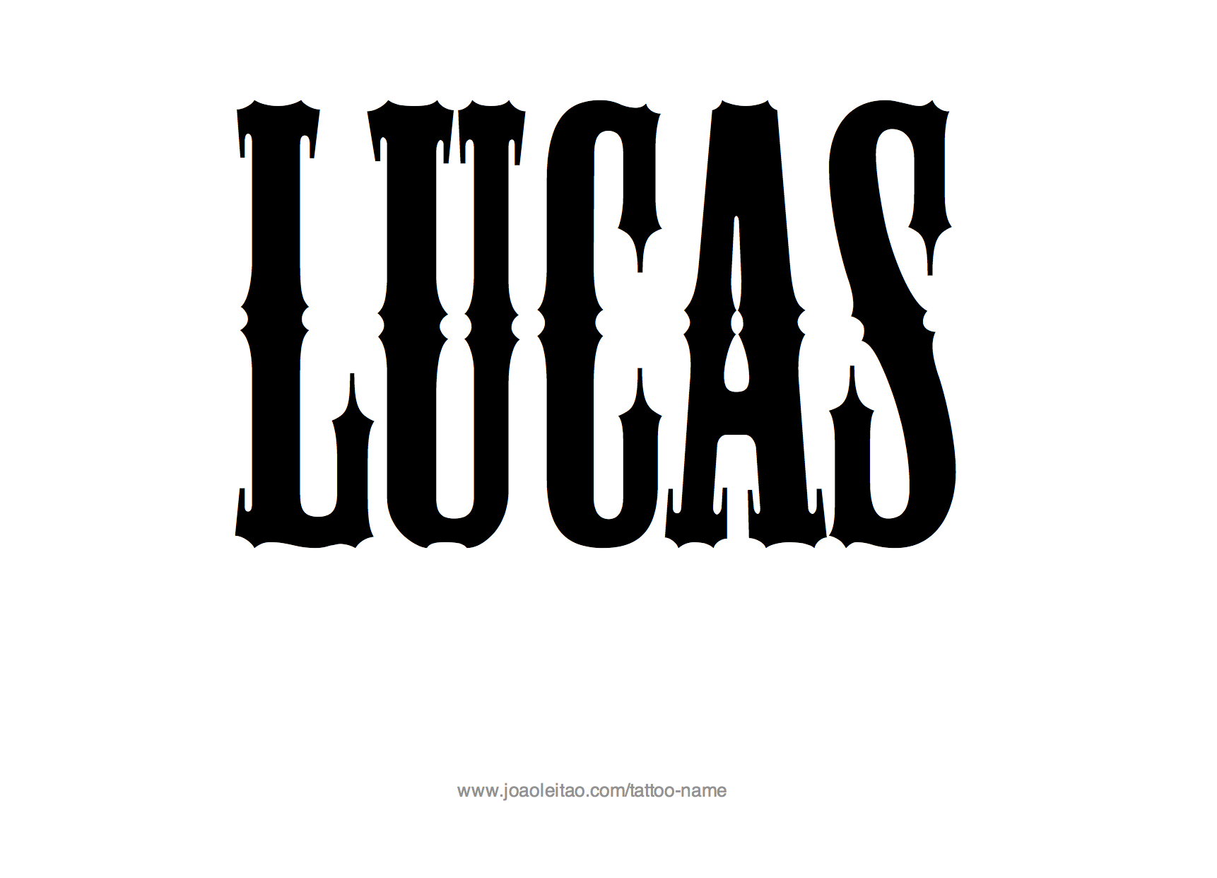 Tattoo Design Name Lucas