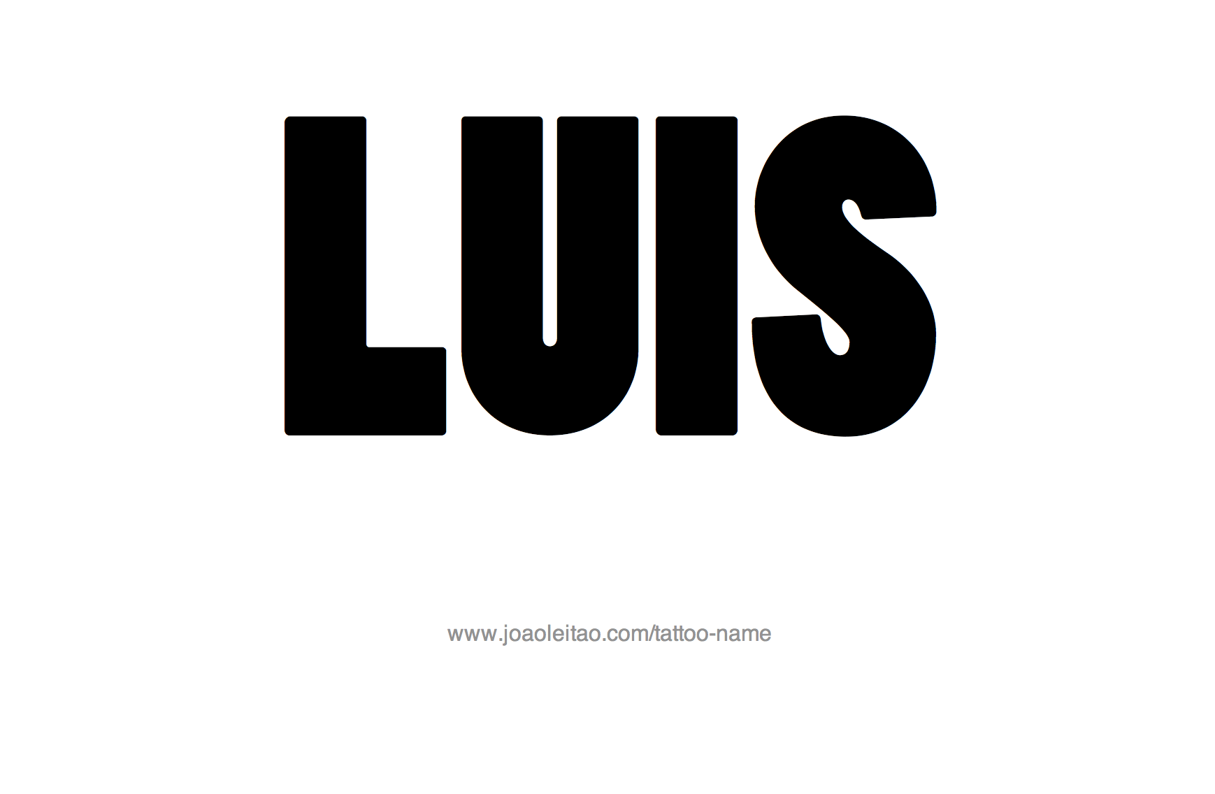 Tattoo Design Name Luis