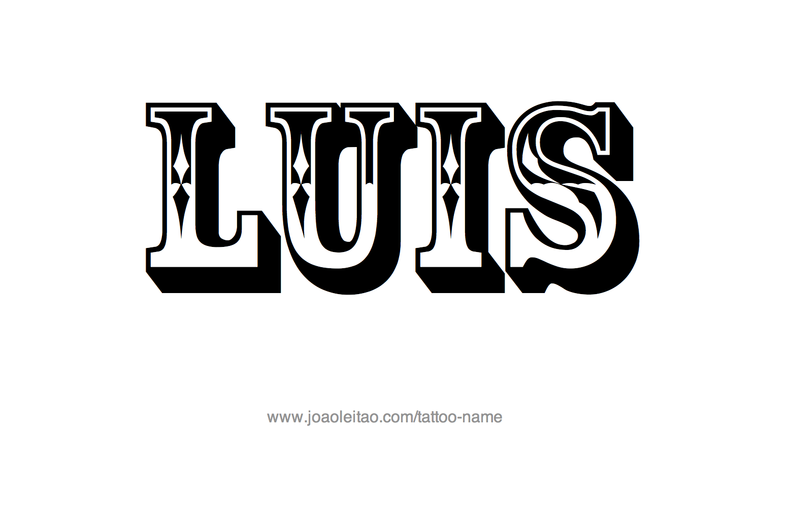 Tattoo Design Name Luis