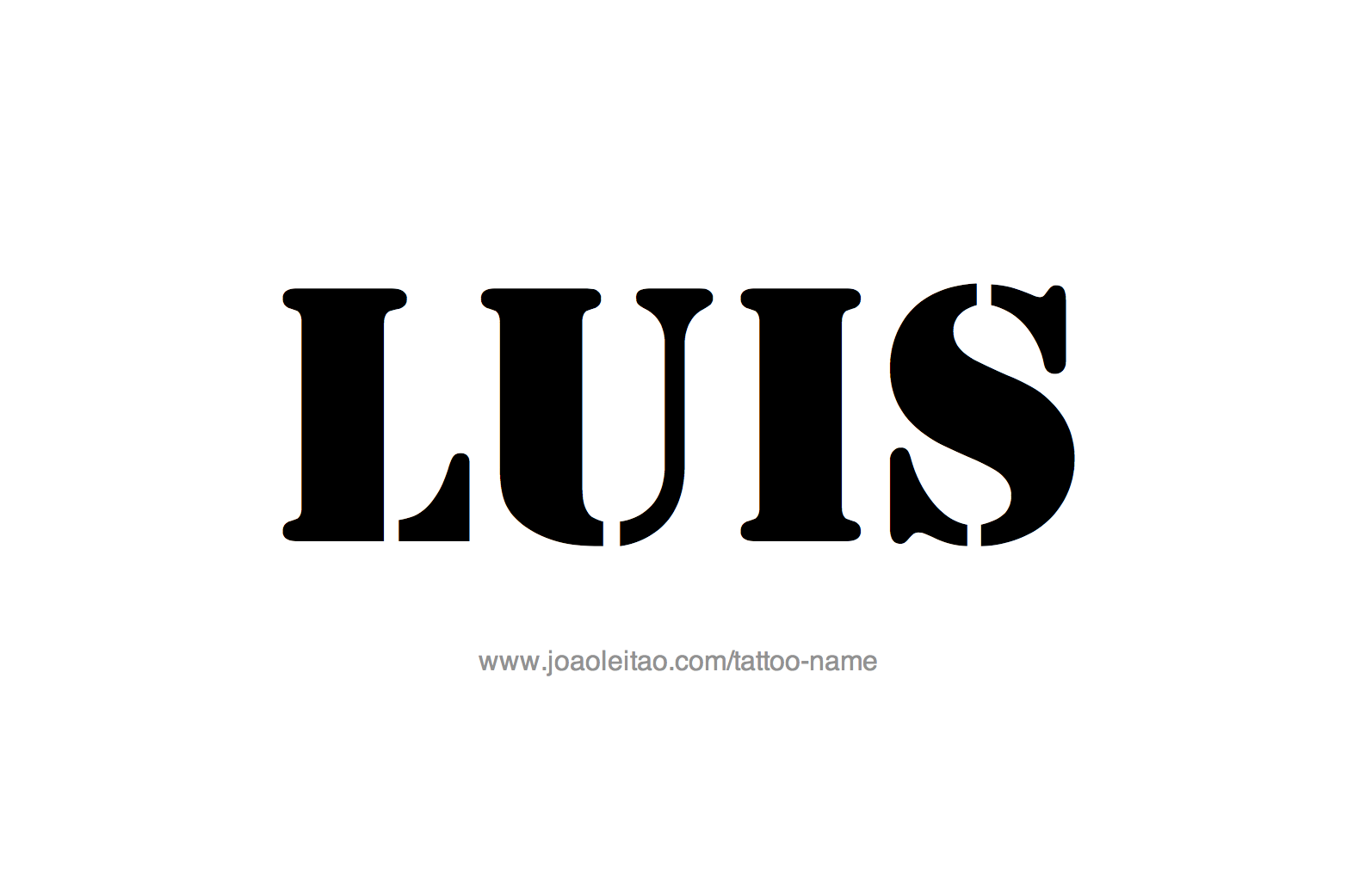 Tattoo Design Name Luis