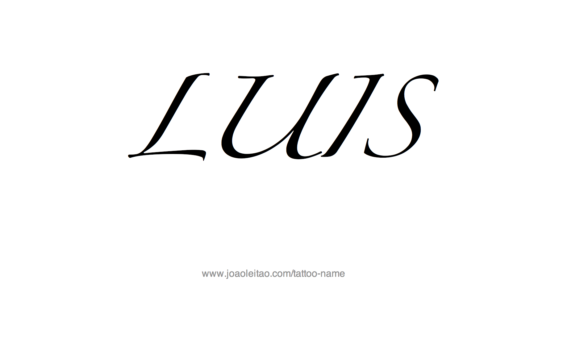 Tattoo Design Name Luis