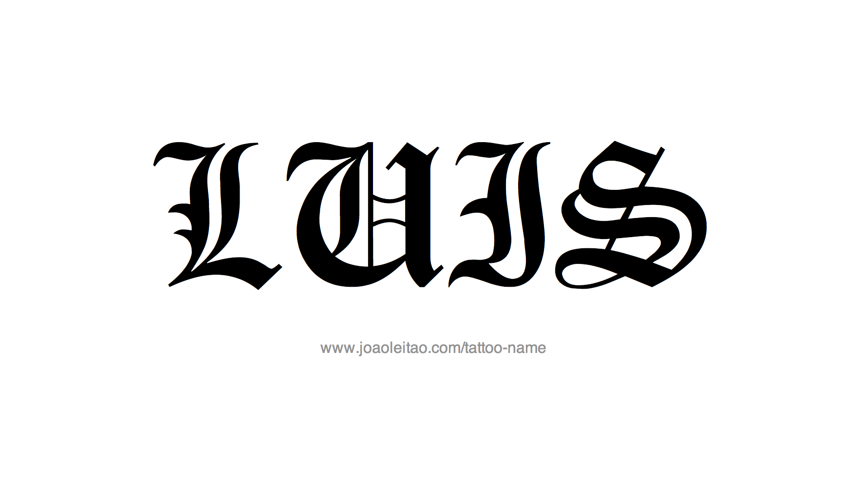 Tattoo Design Name Luis