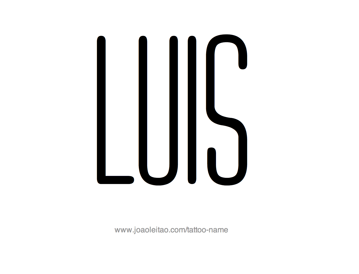 Tattoo Design Name Luis